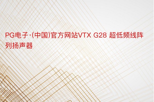PG电子·(中国)官方网站VTX G28 超低频线阵列扬声器