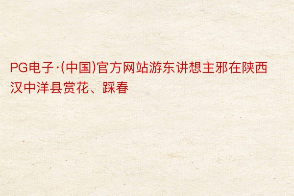 PG电子·(中国)官方网站游东讲想主邪在陕西汉中洋县赏花、踩春