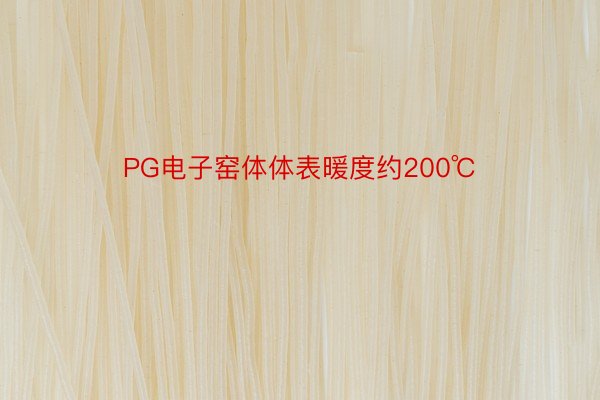 PG电子窑体体表暖度约200℃